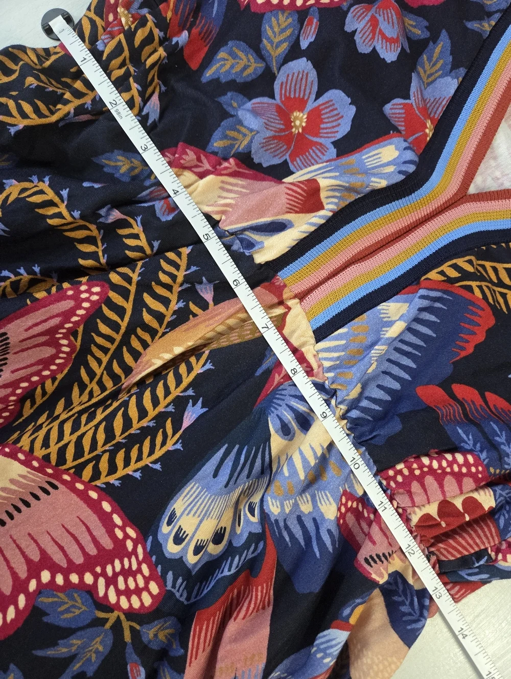 FARM Rio Multicolor Floral Bird Butterfly Print Maxi Dress - Picture 11 of 14